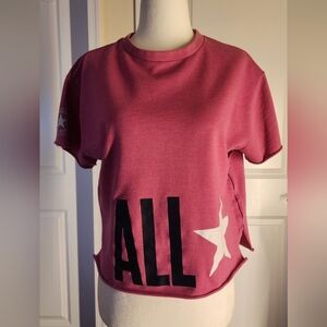 Converse Pink Graphic T-Shirt with Star Design